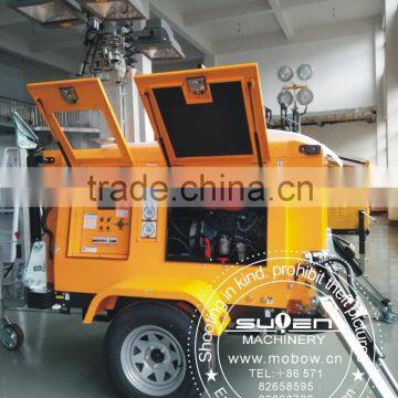 9.2M Manual rotating Diesel Gasoline generator Mobile light tower