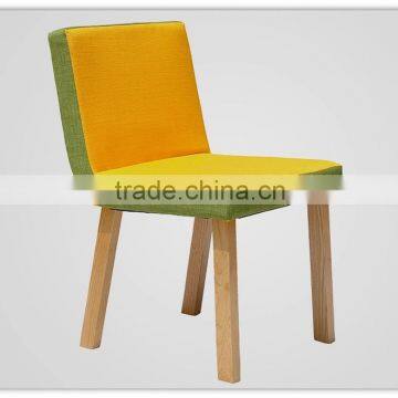 yellow fabric upholster wood leg chair store furniture