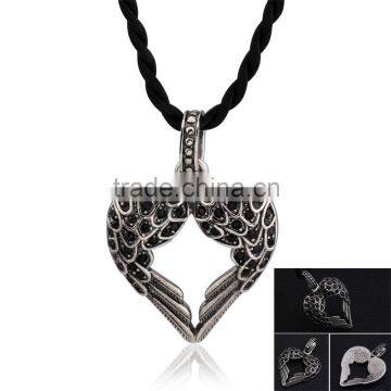 2014 New Design Stainless Steel Casting Heart Pendant of Two Halves(FP50016)