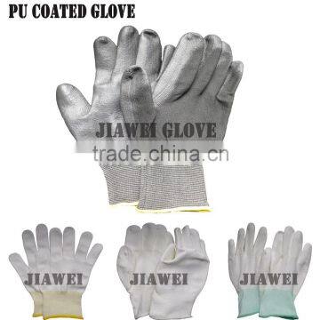 Cheapest PU Plam Coated Industrial Work Glove/Guantes 0107