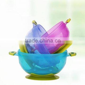 Hot Selling Colorful Stackable Bpa Free pp Feeding Training Baby Suction Bowl Whoselase