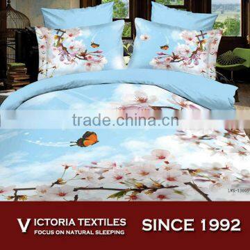 double bed quilt cover set 3d printed spring flower series