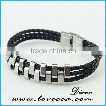 Wholesale Mens Bracelets Multilayer Genuine Leather Bracelet