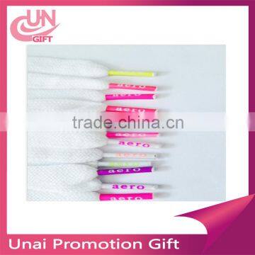 Chinese manufacturer printed and metal tips with custom logo shoelaces