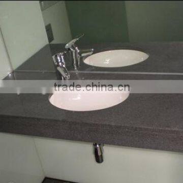 G654 China natural sesame black granite vanity top