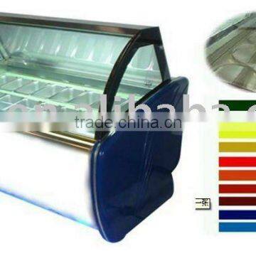 gelato display freezer for supermarket and store(CE approved)