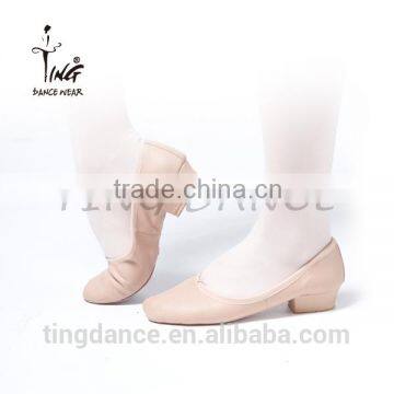 2015 popular pink leather sole dance shoes for women