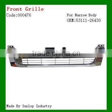 Toyota commuter part hiace body parts #000476 chrome front grille for hiace narrow body toyota hiace front grille chrome