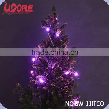 LIDORE LED Purple Christmas Battery Operated Copper Rice Light