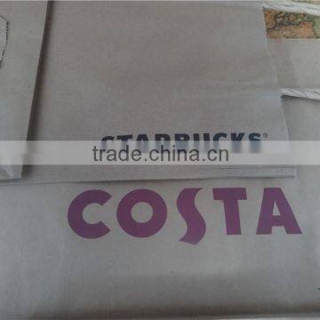 Take Away Brown Food Grade Kraft Paper Bag With Handle photo-5