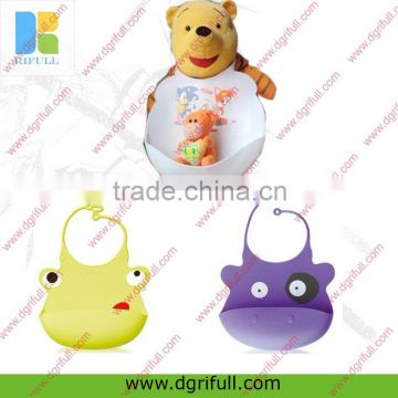 lovely animal shape silicone baby bib