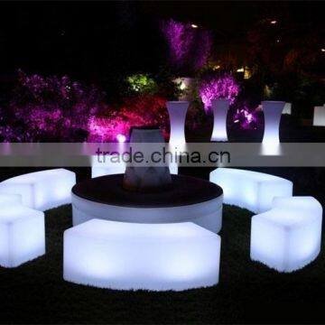 PE plastic color change Led Illuminated Bar stool