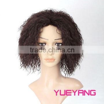 2014 hot selling short black curly full lace wig