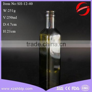 250ml rectangular glass olive oil bottle