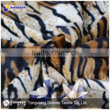 100% Polyester Animal Printed Microfiber Fabric