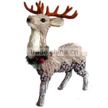 42cm artificial grass DEER christmas ornament DECORATION