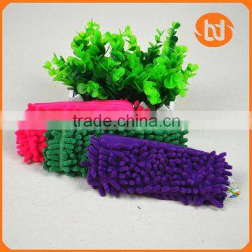 students fabric chenille fashion colorful pencil bag