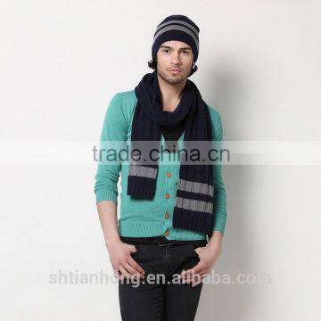 winter fashion knitted hat mittens scarf set