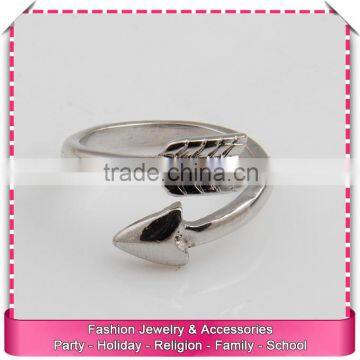 Plain imitate silver arrow ring, hot sale platinum plated ring