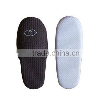 brown waffle closed toe disposable slipper
