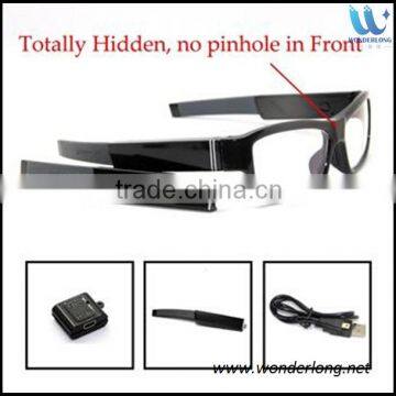 HD720 Spy eyewear Glasses without lens hole Hidden camera removable battery arm