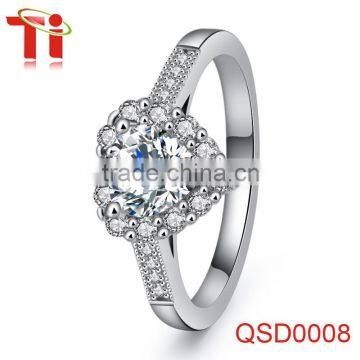 s925 sterling silver premier jewelry cubic zirconia crystal orange gemstone heart diamond wedding rings stainless steel bands