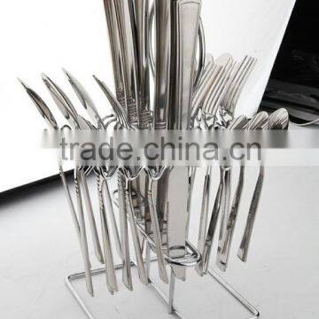 stainless steel tableware 24 pcs dinner set.stainless steel handle Western-style food knife/fork/spoon/coffee spoon sets C75