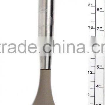 Silicone ladle with stainless handle