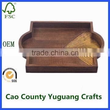 Hand Painted Wood Tray Antique Carved Wood Serving Tray