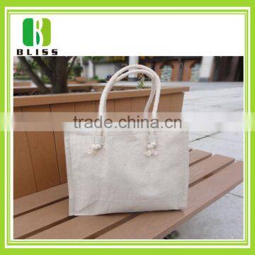 Customizable printed zipper cheap jute shopping bag wholesale