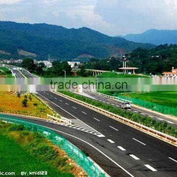 Galvanized highway guardrail