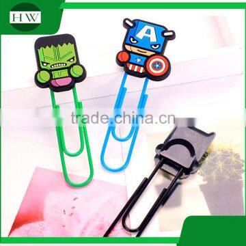 office stationery personalized plastic pvc cartoon The Avengers paper clip holder