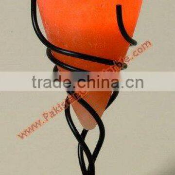 WROUGHT IRON SALT CANDLE HOLDER & TEALIGHTS photo-3