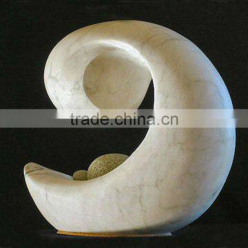 White Marble Abstract Sculpture