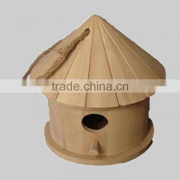 New Unfinished Bird Feeder , Custom Wooden Bird House With Hanging photo-2