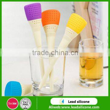 Wholesale Colorful Silicone Tea Infuser/High Quality Tea Tool Silicone Tea Strainer