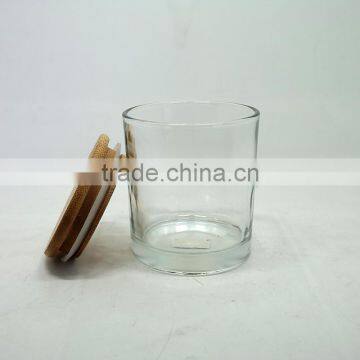 Wholesale Flat Bottom Glass Candle Jars With Sealed Bamboo Lids photo-3
