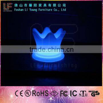 Foshan Furniture Modern Decoration Outdoor Colorful LED Flower Pot Furniture/Llluminated LED Plastic High Planters photo-2