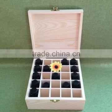 Hot Sell Excellent Quality 25 Slots Essential Oil Organizer Wooden Storage Box Wholesale photo-3