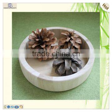 Small Personalized Craft Round Wood Mirror Tray photo-5