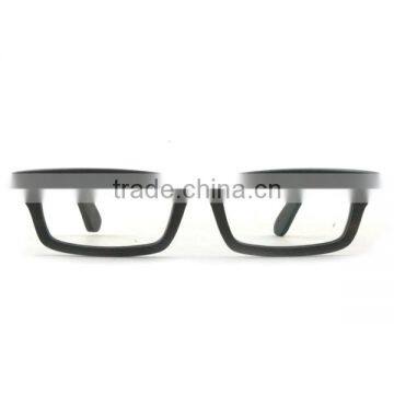 Ebony wood plain square glass frame for sunglasses