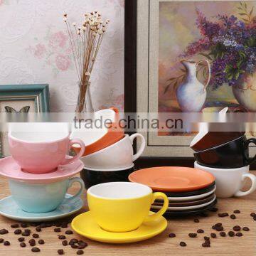 Fine porcelain ceramic santa colorful bulk china tea cup ceramic coffee cup and saucer set