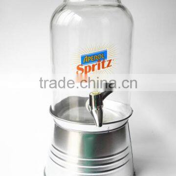 Nice Glass Orange Juice Dispenser Big Drinking 32 oz Storage Mason Jar photo-5