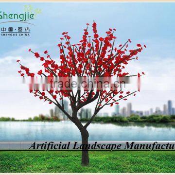 pink color 4M SJ007 artificial LED lights peach blossom tree, led light changing flower trees