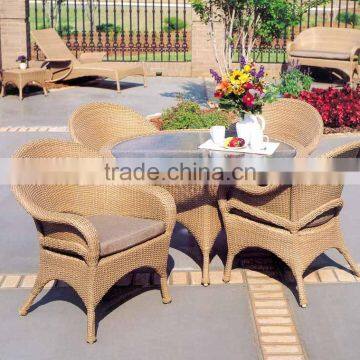 ESR-7255 Cheap Price Rattan Dining Table And Chair Used Garden Furniture Or coffee Shop