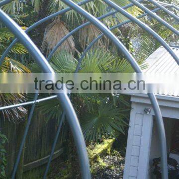 Domed Instant Storage Shelter , Warehouse Tent , Fabric Shelter Built on Knee Wall , Car Garage Tent