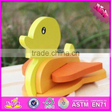 2017 New Product Funny 3d Duck Children Wooden Animal Puzzles for Toddlers W14G043 photo-6