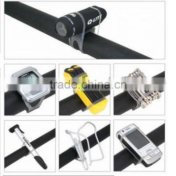2016 New arrival Torch Phone Flashlight Bands Elastic Silicon Strap Bandage Mountain Road Bicycle Light Mount Holder