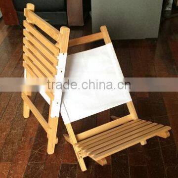 2016 Wooden Beach Chair With Canvas Fabric for Outdoor Furniture photo-5