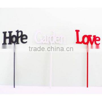 Hope Love Word Sign Plant Maker Garden Tag Stakes